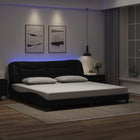 Bedframe zwart 200x200 cm met LED