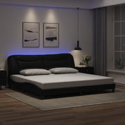 Bedframe zwart 200x200 cm met LED