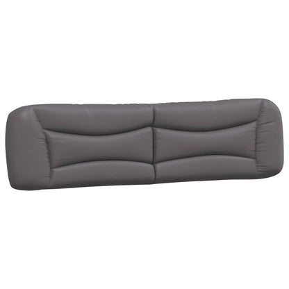 Bedframe Met Led-Verlichting Kunstleer Grijs 200X200 Cm