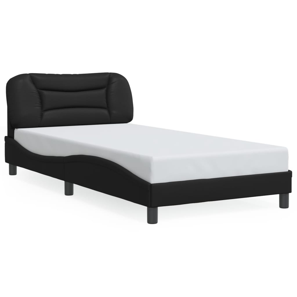 Bedframe met LED zonder matras "Hvar" zwart 100x203 cm