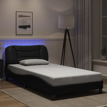 Bedframe met LED zonder matras "Hvar" zwart 100x203 cm