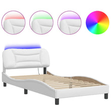 Bedframe met LED zonder matras "Hvar" wit 100x203 cm