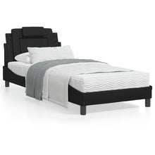 Bedframe Met Led-Verlichting Kunstleer Zwart 80X200 Cm