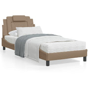 Bedframe 80x200 cm cappuccino kunstleer met LED