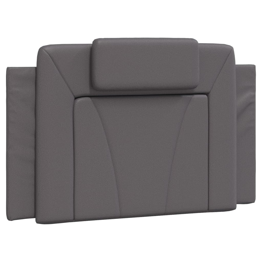Bedframe Met Led-Verlichting Kunstleer Grijs 90X190 Cm