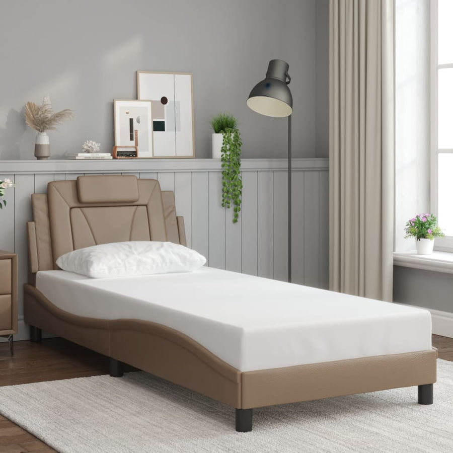 Bedframe "Viana" met LED zonder matras cappuccino 90x190 cm