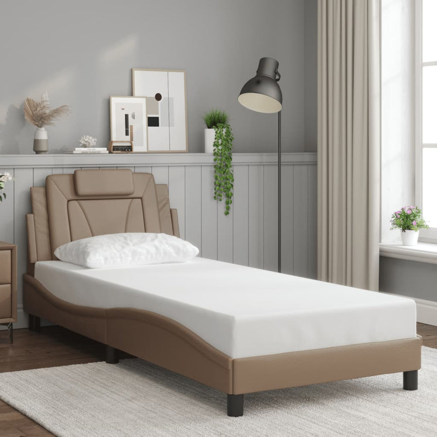 Bedframe "Viana" met LED zonder matras cappuccino 90x200 cm