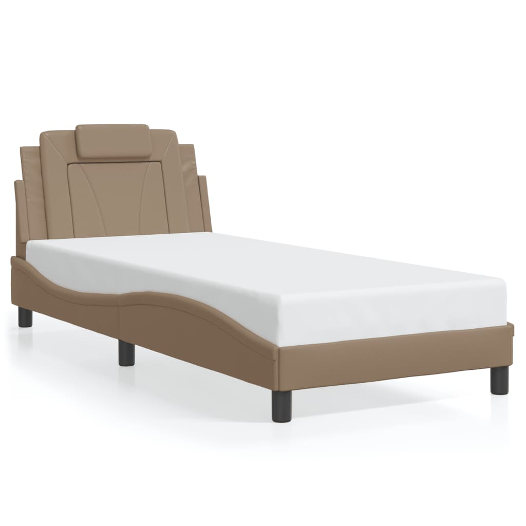 Bedframe "Viana" met LED zonder matras cappuccino 90x200 cm