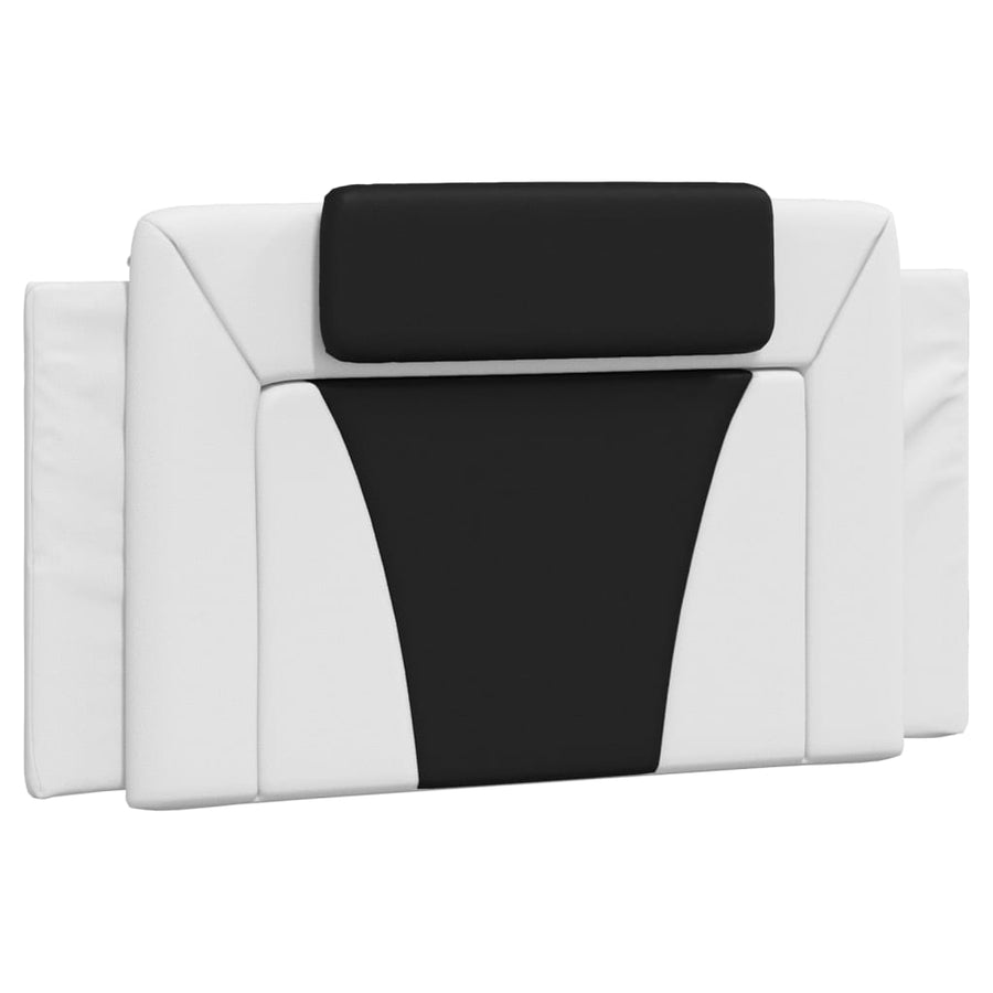 Bedframe Met Led-Verlichting Kunstleer Wit En Zwart 100X200 Cm