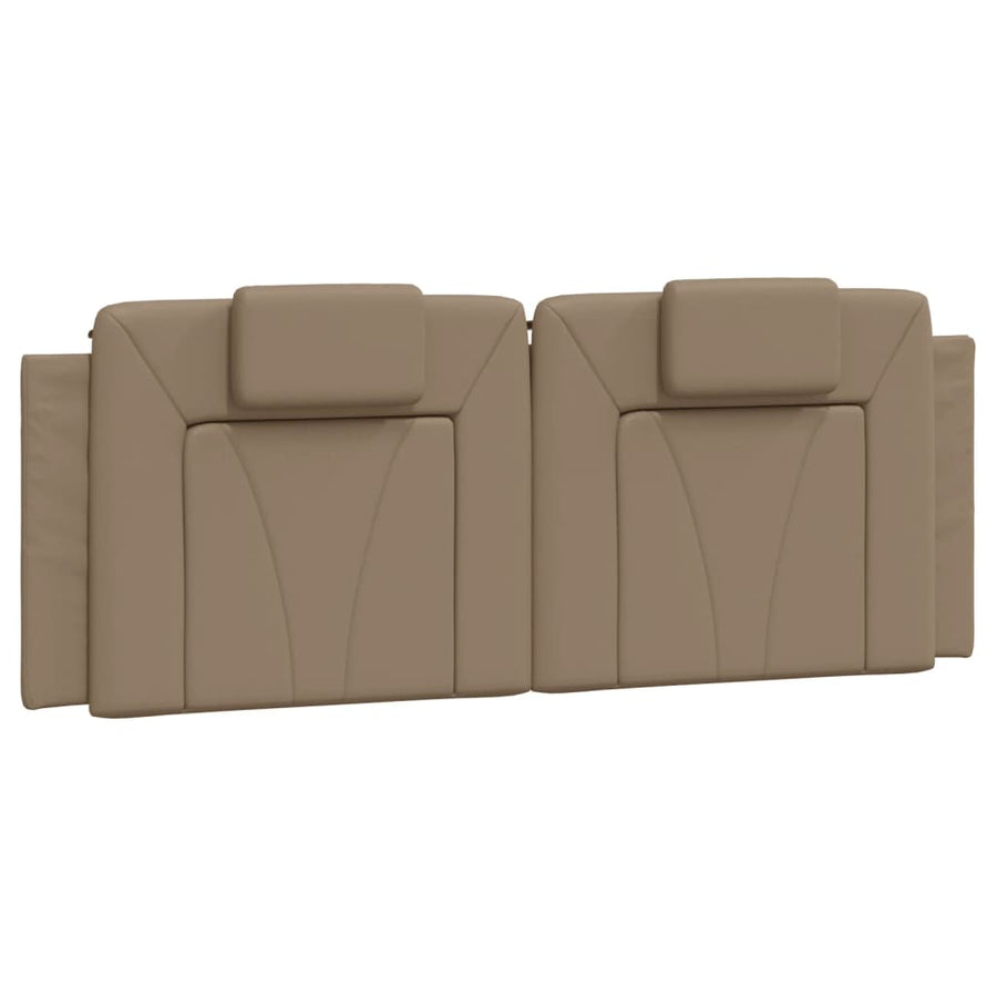 Bedframe Met Led-Verlichting Kunstleer Cappuccino 120X200 Cm