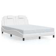 Bedframe 140x190 cm wit kunstleer LED