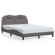 Bedframe grijs 140x190 cm kunstleer met LED