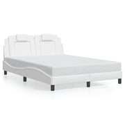 Bedframe 140x200 cm wit kunstleer met LED