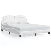 Bedframe 160x200 cm wit kunstleer met LED