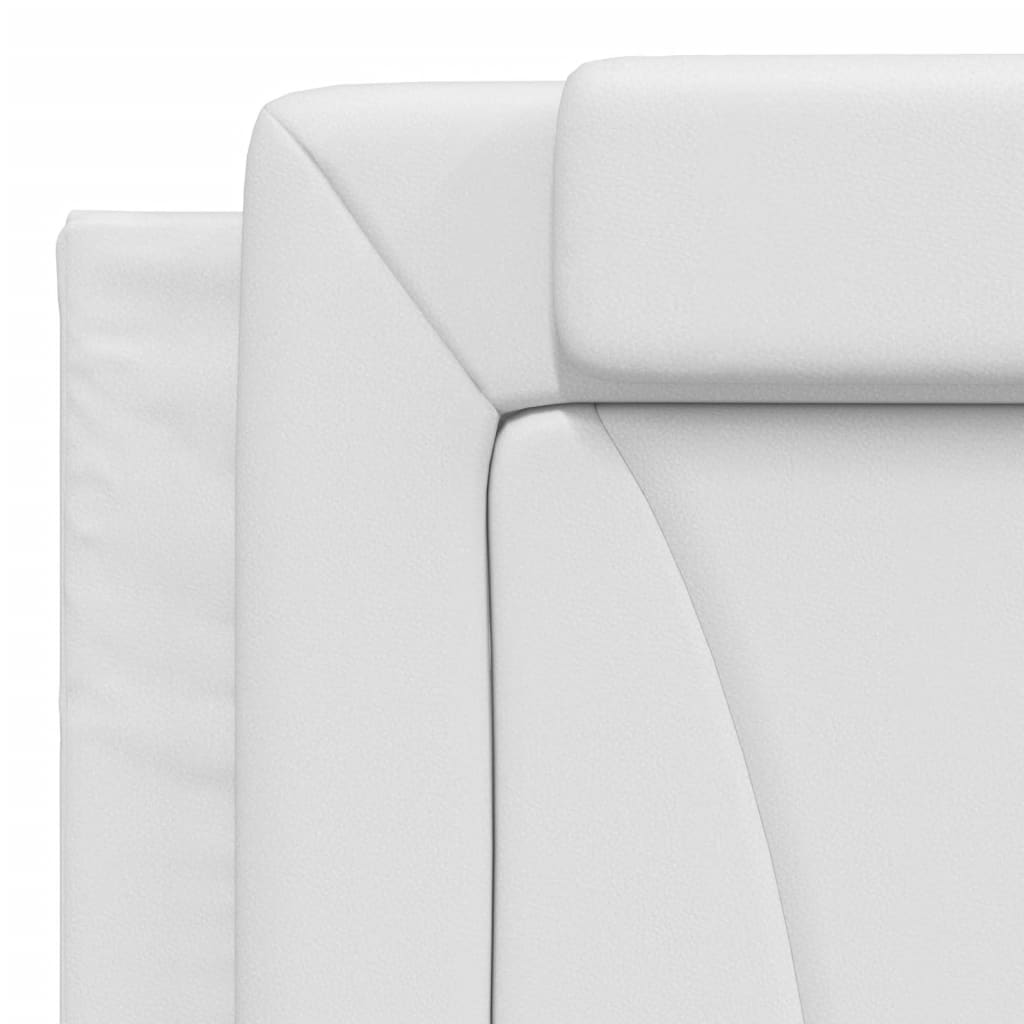 Bedframe met LED-verlichting kunstleer wit 180x200 cm