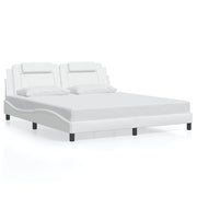 Bedframe 180x200 cm wit kunstleer LED