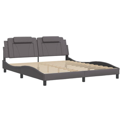 Bedframe met LED-verlichting kunstleer zwart 180x200 cm