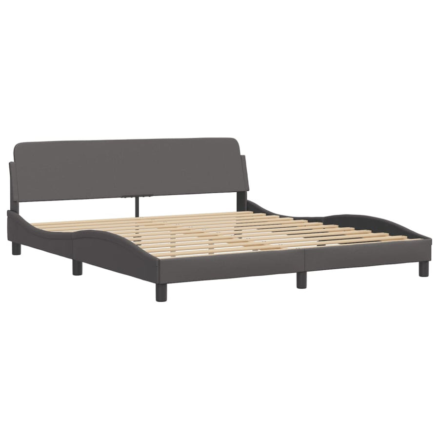Bedframe met LED-verlichting kunstleer zwart 180x200 cm