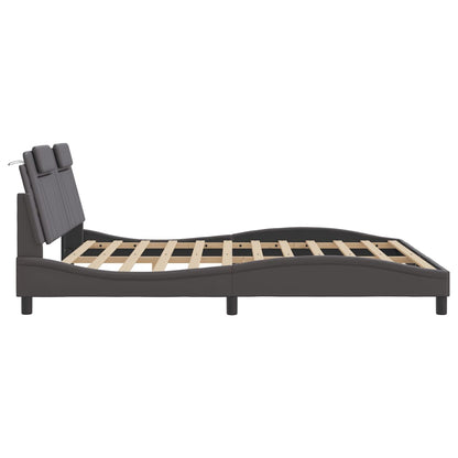 Bedframe met LED-verlichting kunstleer zwart 180x200 cm
