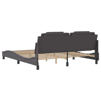 Bedframe met LED-verlichting kunstleer zwart 180x200 cm
