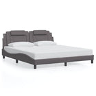 Bedframe 180x200 cm kunstleer zwart met LED