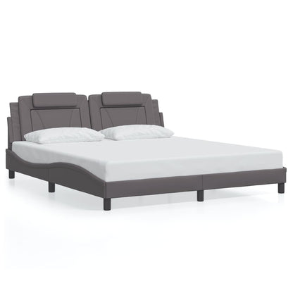 Bedframe met LED-verlichting kunstleer zwart 180x200 cm