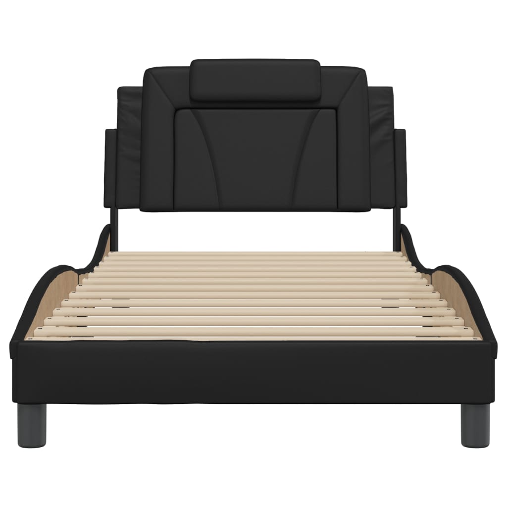 Bedframe "Viana" met LED zonder matras zwart 100x203 cm