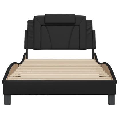 Bedframe "Viana" met LED zonder matras zwart 100x203 cm