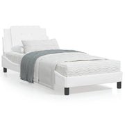 Bedframe 80x200 cm wit kunstleer LED