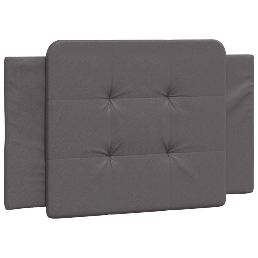 Bedframe met LED-verlichting kunstleer grijs 80x200 cm