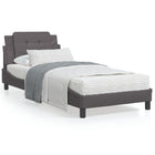 Bedframe grijs 80x200 cm met LED