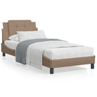 LED Bed Frame without mattress "Zadar" cappuccino 80x200 cm