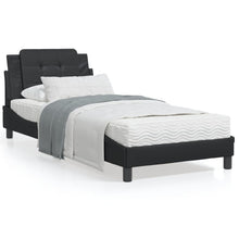 Bedframe met LED-verlichting kunstleer zwart 90x190 cm