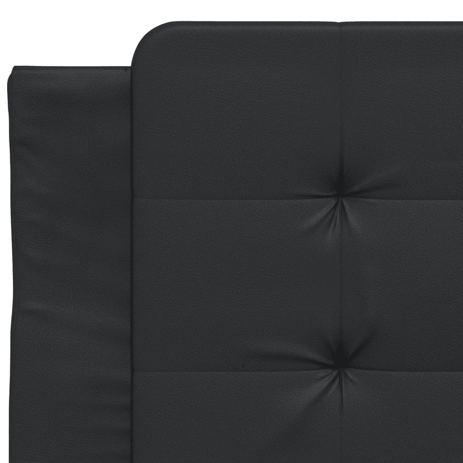 Bedframe met LED-verlichting kunstleer zwart 90x200 cm