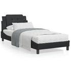 LED Bed Frame without Mattress "Zadar" Black 90x200 cm