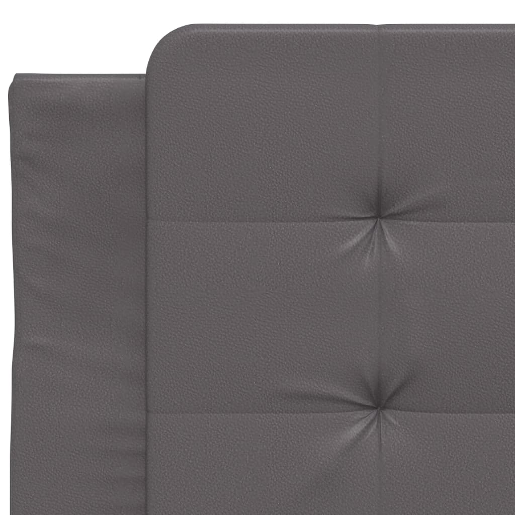 Bedframe met LED-verlichting kunstleer grijs 100x200 cm