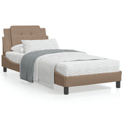 Bedframe 100x200 cm cappuccino kunstleer met LED
