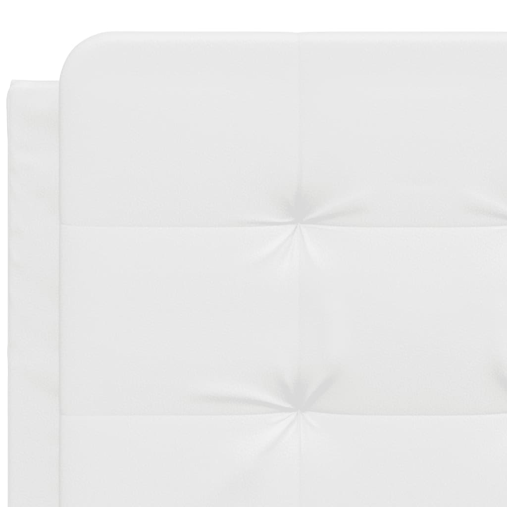 Bedframe met LED-verlichting kunstleer wit 120x200 cm