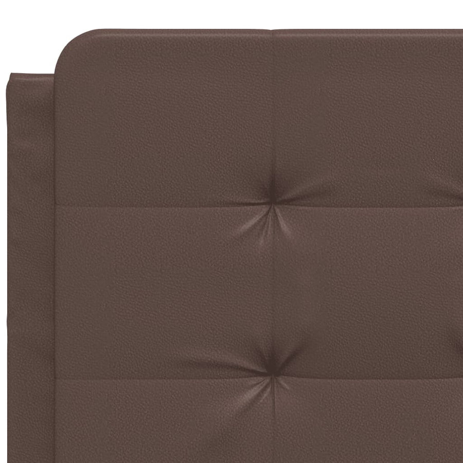 Bedframe met LED-verlichting kunstleer bruin 120x200 cm