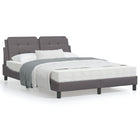 Bed frame with LED without mattress "Zadar" grey 120x200 cm