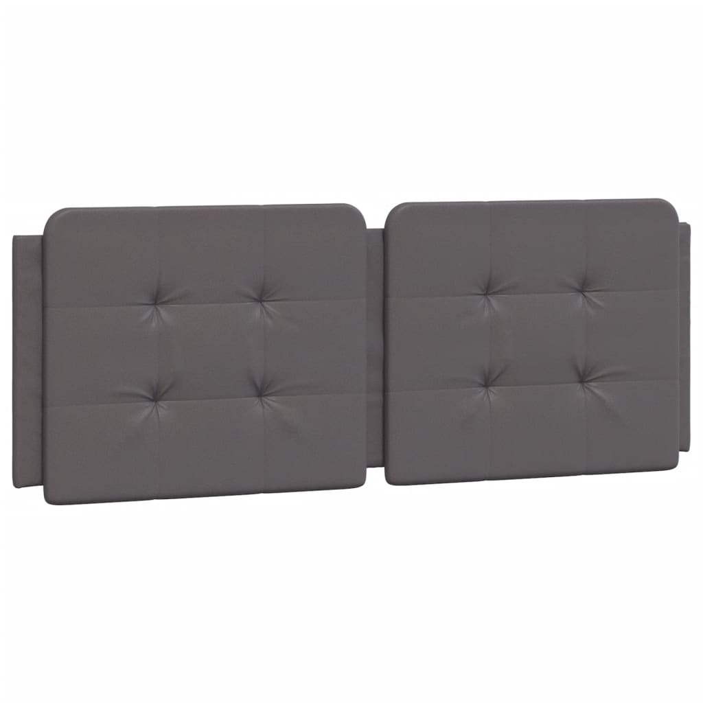 Bedframe met LED-verlichting kunstleer grijs 140x190 cm