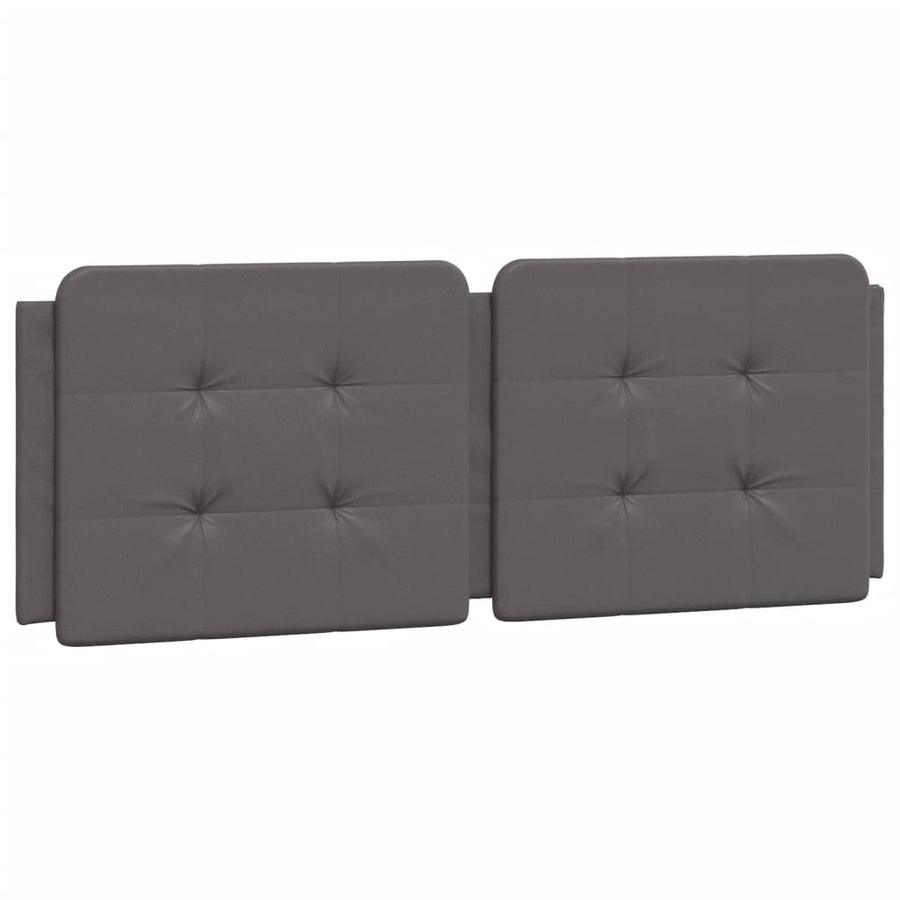 Bedframe met LED-verlichting kunstleer grijs 140x190 cm