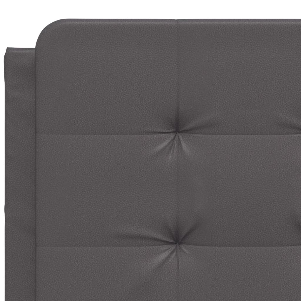 Bedframe met LED-verlichting kunstleer grijs 140x190 cm