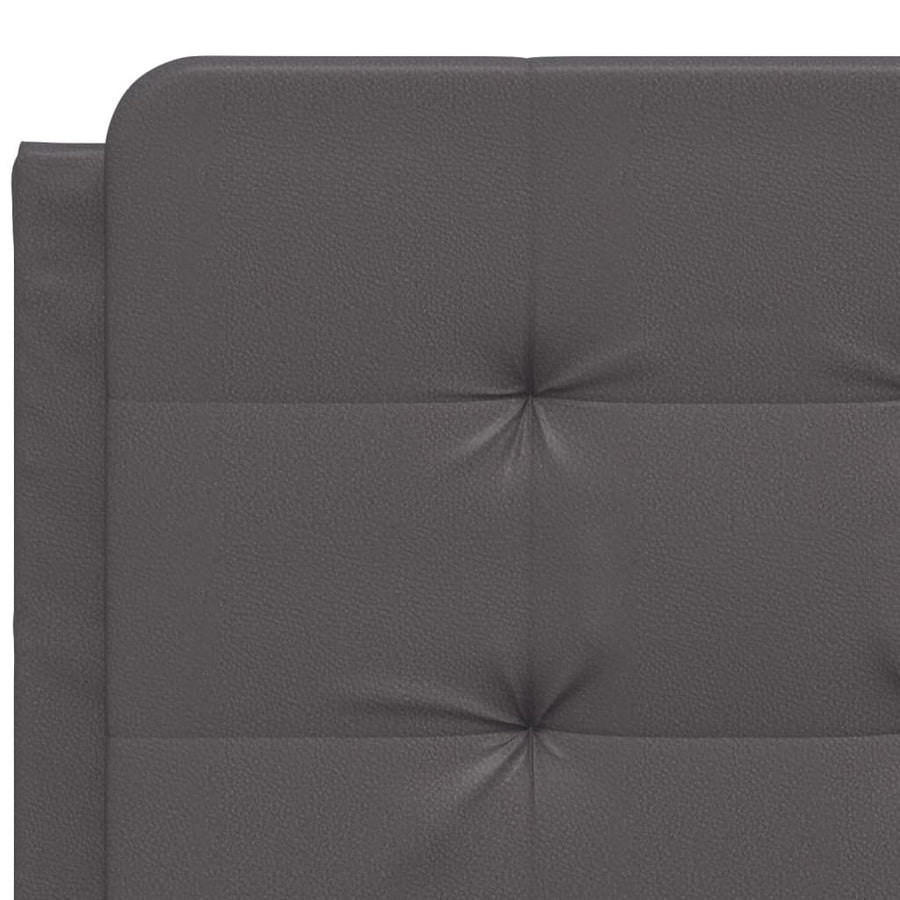 Bedframe met LED-verlichting kunstleer grijs 140x190 cm