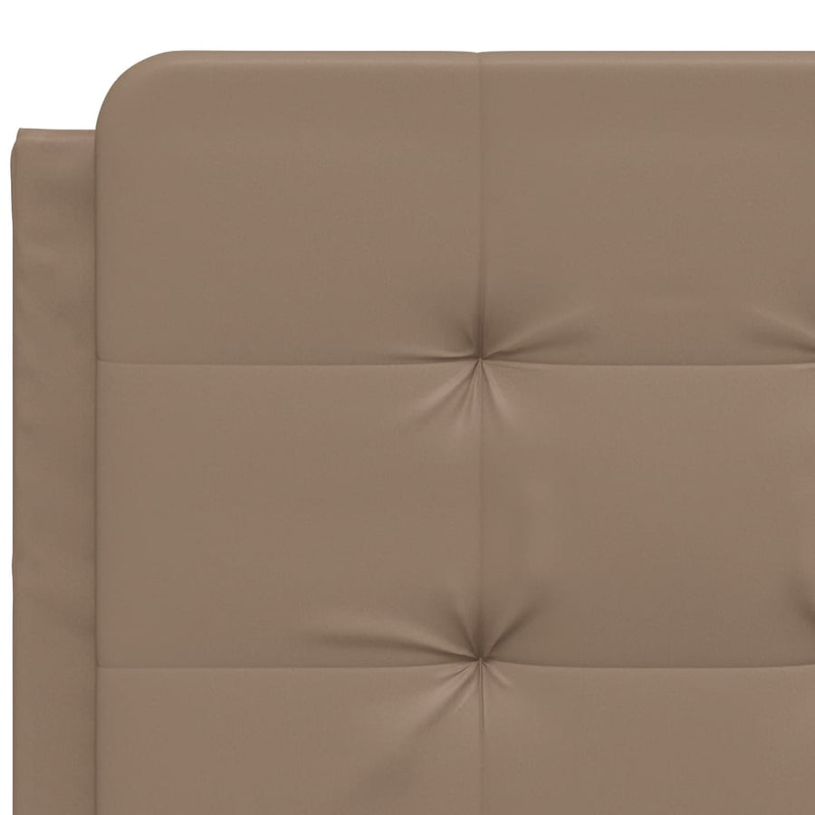 Bedframe met LED-verlichting kunstleer cappuccino 140x190 cm