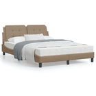 LED bed frame without mattress "Zadar" cappuccino 140x190 cm