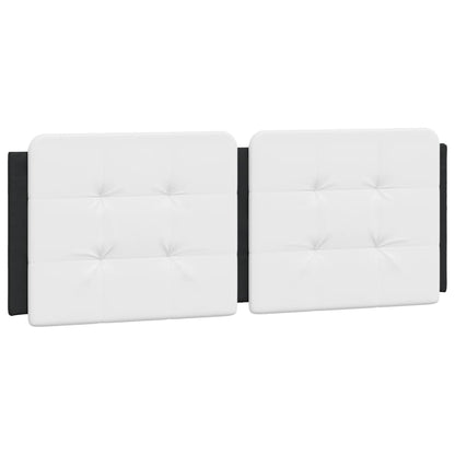 Bedframe met LED-verlichting kunstleer zwart en wit 140x190 cm