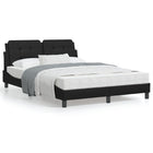 LED bed frame without mattress "Zadar" black 140x200 cm