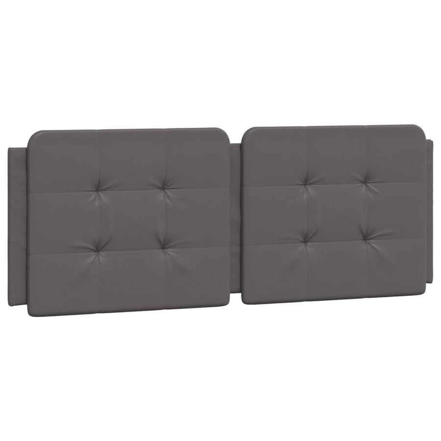 Bedframe met LED-verlichting kunstleer grijs 140x200 cm