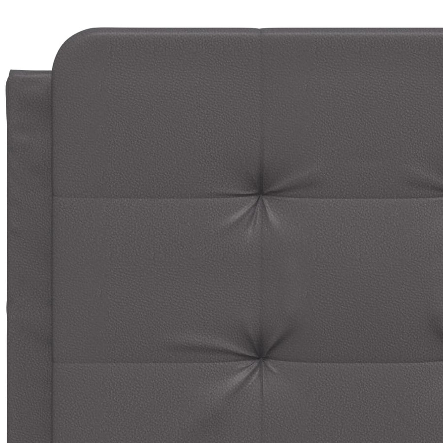 Bedframe met LED-verlichting kunstleer grijs 140x200 cm